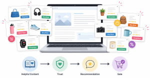 Online business mistake of selling too early before building trust with helpful content.