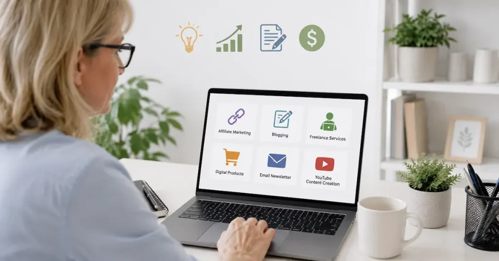 Best online business ideas for beginners including affiliate marketing, blogging, services, and digital products.
