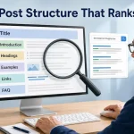 Blog post structure showing the main sections of an SEO-friendly article