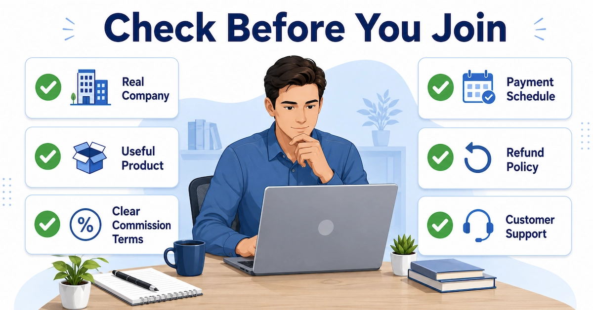 Checklist for checking whether an affiliate program is legitimate
