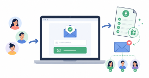 Email list setup with signup form, free checklist, and new subscribers.