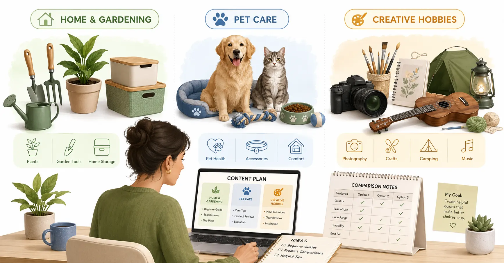 Home, pet care and hobby affiliate niche ideas for beginners