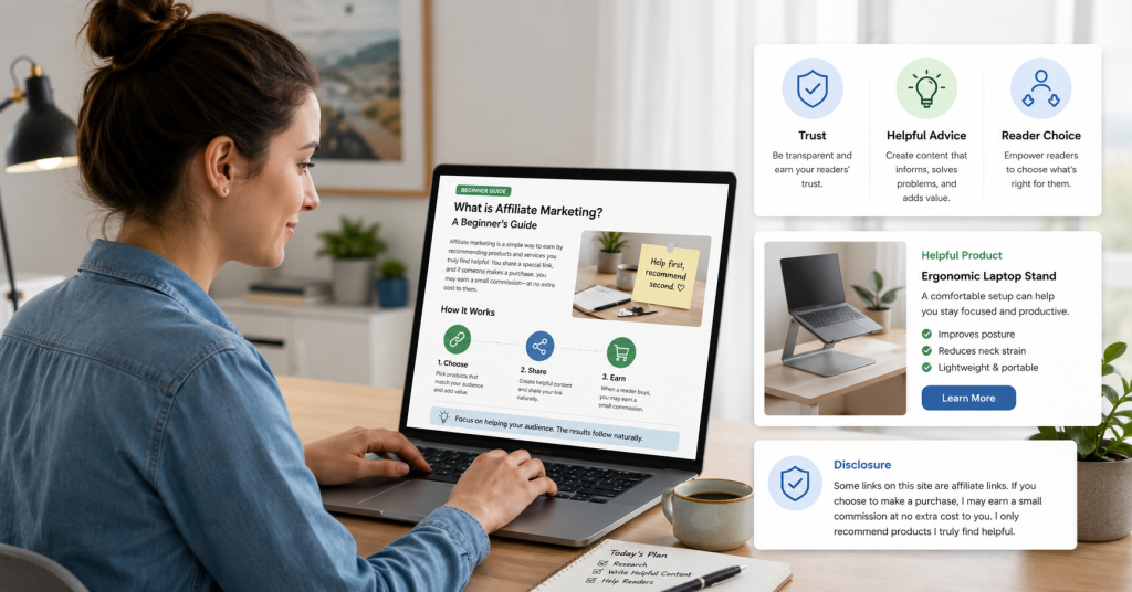Beginner learning how to promote affiliate products without being pushy
