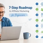 Beginner learning how to start affiliate marketing with a seven-step roadmap