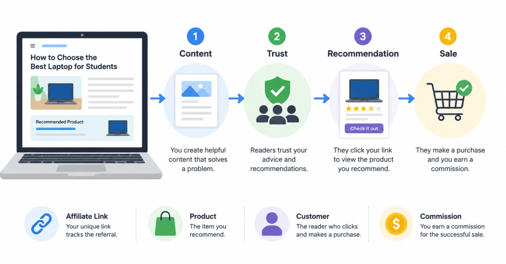 Helpful content leading naturally to a product recommendation and sale.