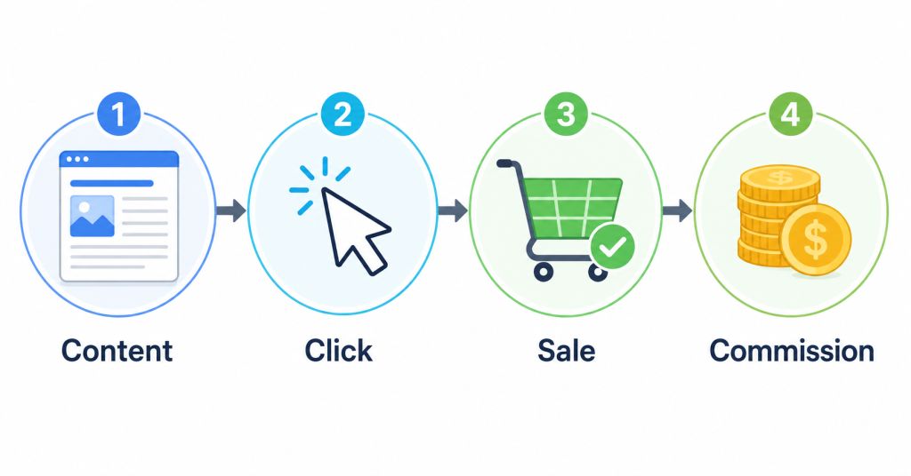 Steps to How Affiliate Marketing Works