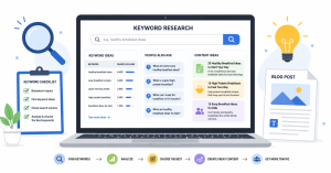 Keyword research process for finding website traffic ideas