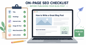On-page SEO checklist before publishing a blog post